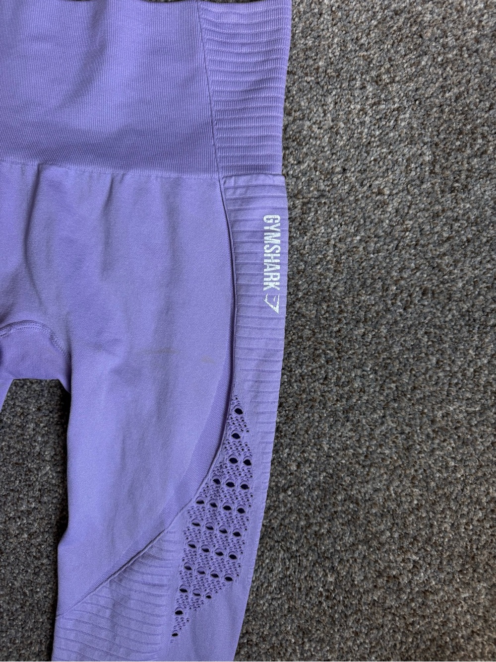 Gymshark Lavender Seamless Leggings with Laser-Cut Detail size XS/S